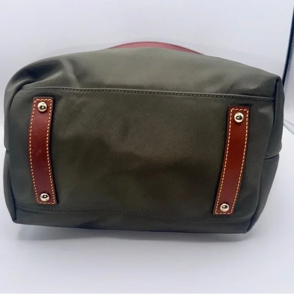 Dooney & Bourke Olive and Brown Shoulder Bag - Picture 6 of 7